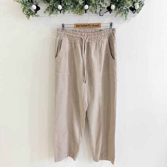 aerie Pants - Aerie Tan Wide Leg Pants Elastic Waist Size Medium M9027